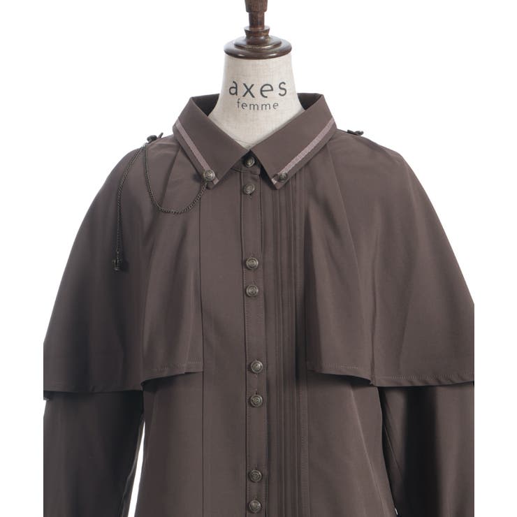 連釦×チェーン付ケープ風ブラウス | axes femme | 詳細画像29 