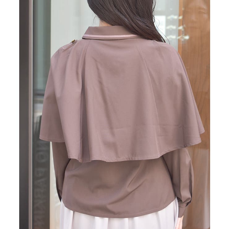 連釦×チェーン付ケープ風ブラウス | axes femme | 詳細画像3 