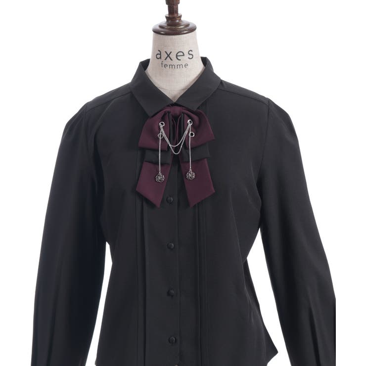 チェーン×リボン付ブラウス | axes femme | 詳細画像11 