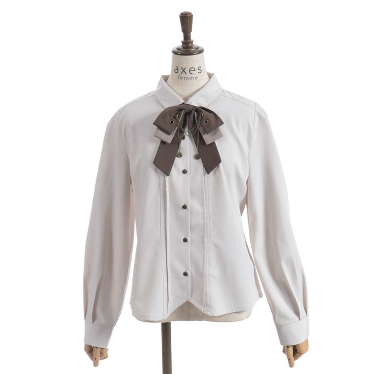 チェーン×リボン付ブラウス | axes femme | 詳細画像22 