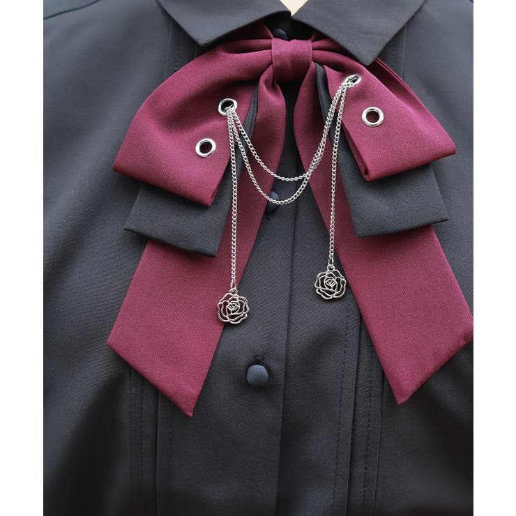 チェーン×リボン付ブラウス | axes femme | 詳細画像7 