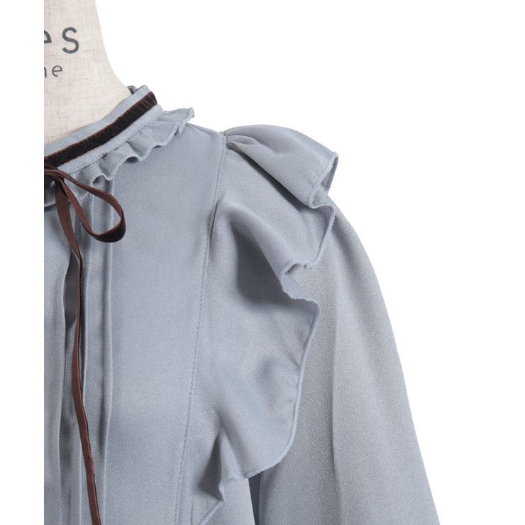 レースアップカフスブラウス | axes femme | 詳細画像13 