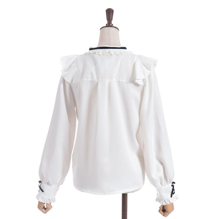 レースアップカフスブラウス | axes femme | 詳細画像19 