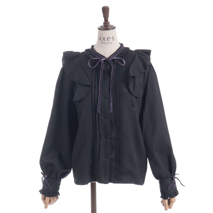 レースアップカフスブラウス | axes femme | 詳細画像23 