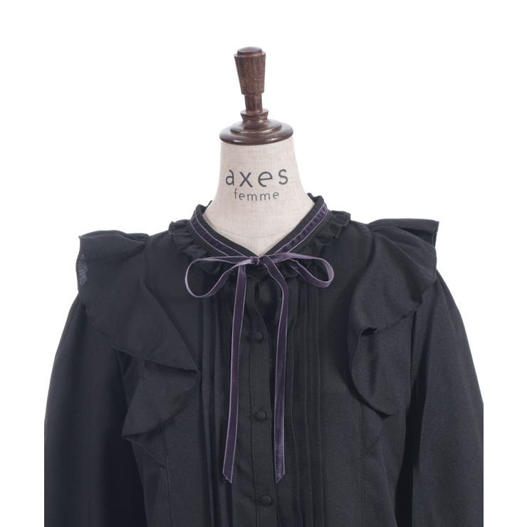 レースアップカフスブラウス | axes femme | 詳細画像26 