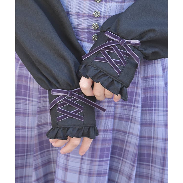 レースアップカフスブラウス | axes femme | 詳細画像4 