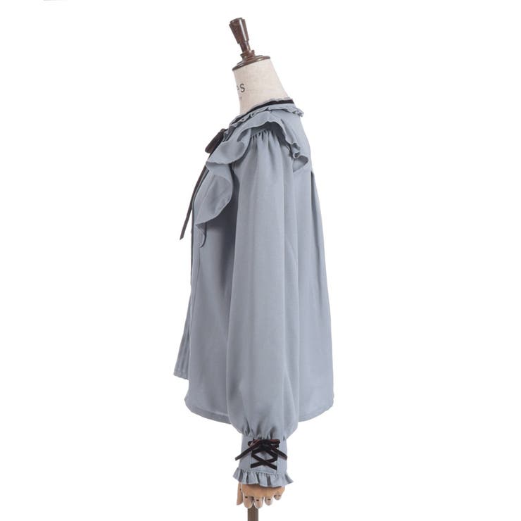 レースアップカフスブラウス | axes femme | 詳細画像9 