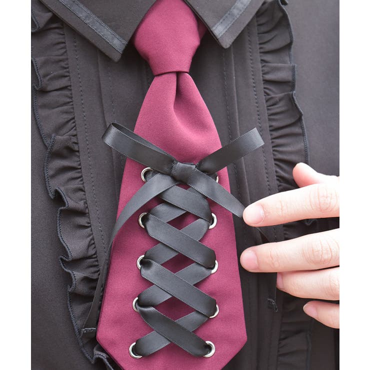 レースアップタイ付ブラウス | axes femme | 詳細画像6 