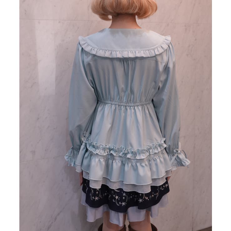 ペプラムフリルビッグ襟ブラウス | axes femme | 詳細画像3 