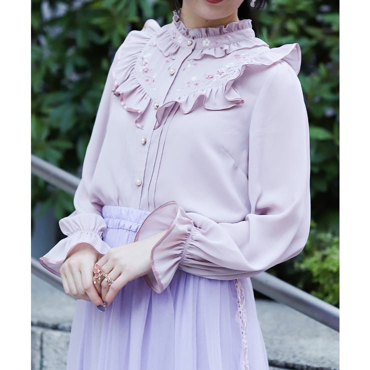 桜刺繍スタンドブラウス | axes femme | 詳細画像11 