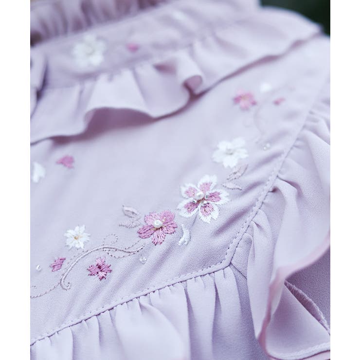 桜刺繍スタンドブラウス | axes femme | 詳細画像12 