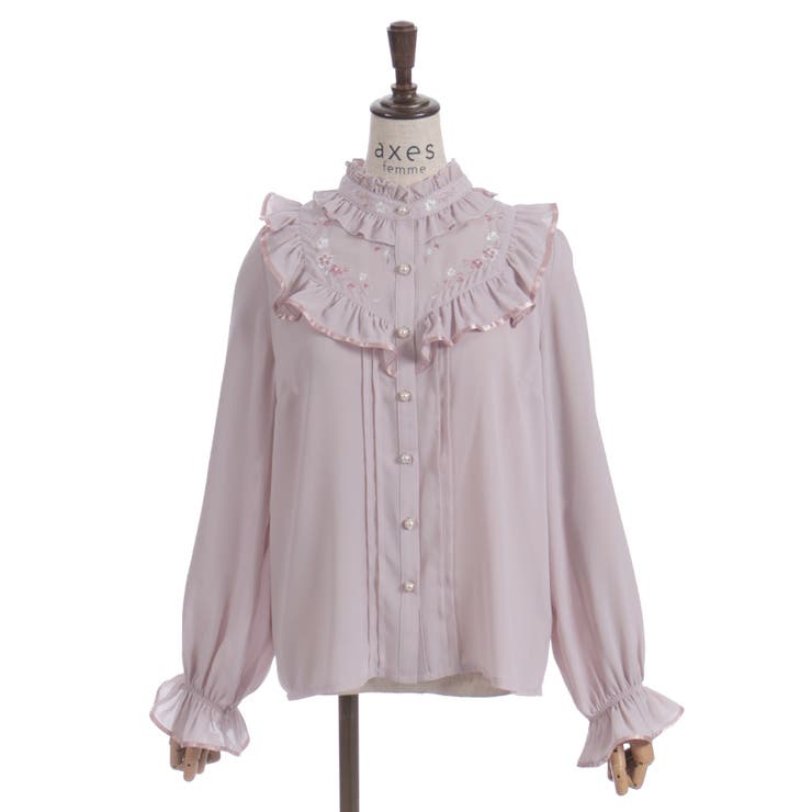 桜刺繍スタンドブラウス | axes femme | 詳細画像14 