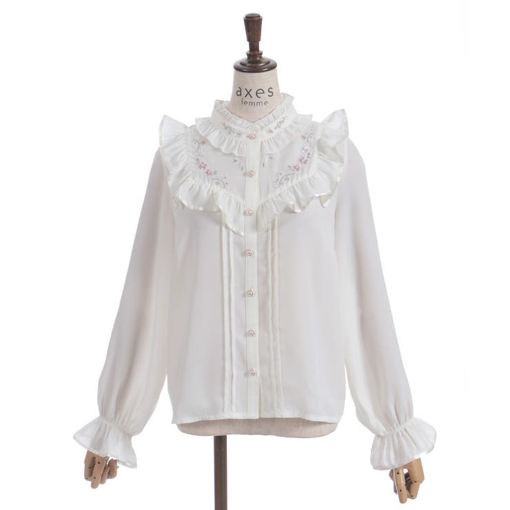 桜刺繍スタンドブラウス | axes femme | 詳細画像19 