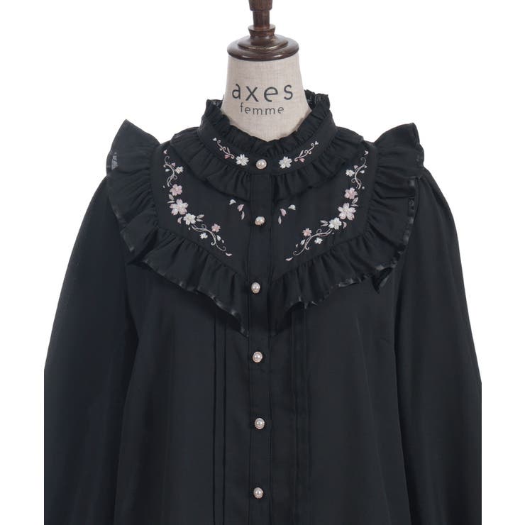 桜刺繍スタンドブラウス | axes femme | 詳細画像28 