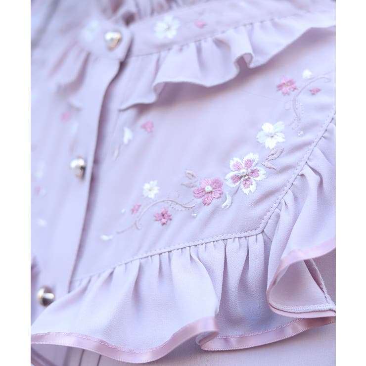 桜刺繍スタンドブラウス | axes femme | 詳細画像9 