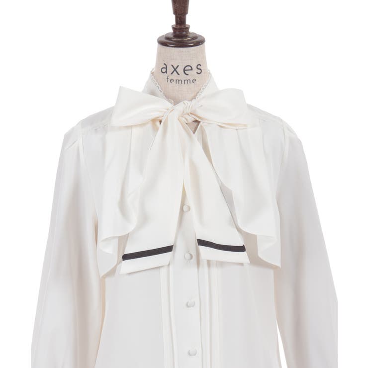リボン×フラシデザインブラウス | axes femme | 詳細画像22 