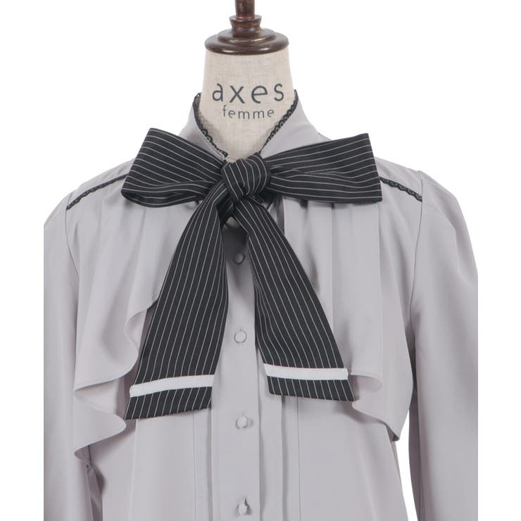 リボン×フラシデザインブラウス | axes femme | 詳細画像29 