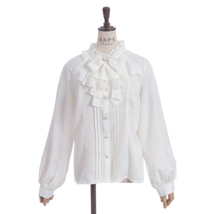 リボンジャボブローチブラウス | axes femme | 詳細画像16 