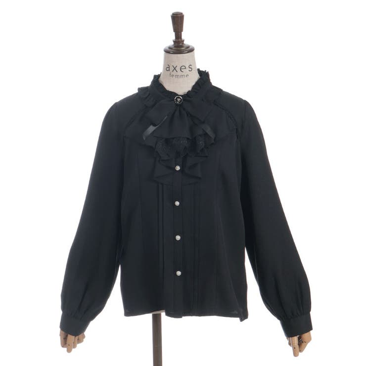 リボンジャボブローチブラウス | axes femme | 詳細画像24 