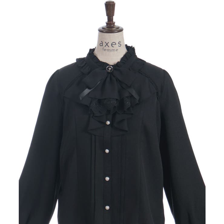 リボンジャボブローチブラウス | axes femme | 詳細画像27 