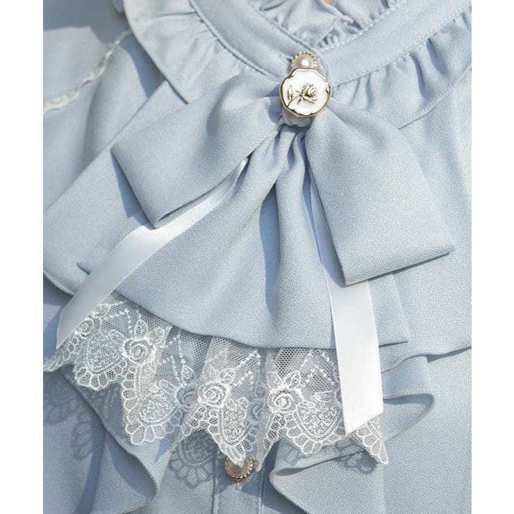 リボンジャボブローチブラウス | axes femme | 詳細画像6 