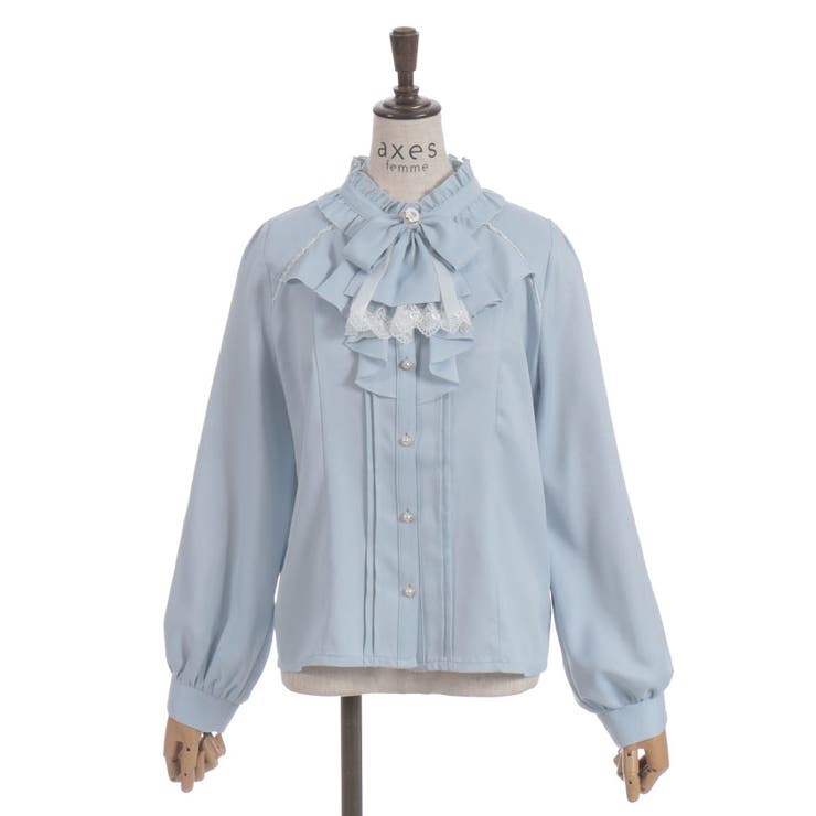 リボンジャボブローチブラウス | axes femme | 詳細画像8 