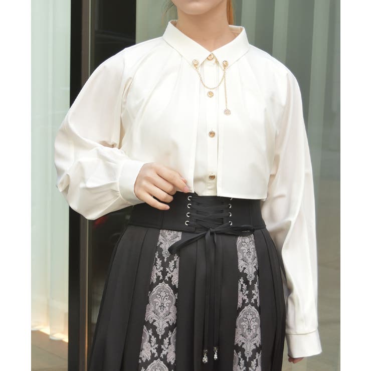 チェーン付オーバーブラウス | axes femme | 詳細画像1 