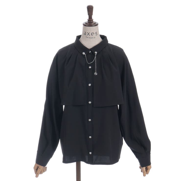 チェーン付オーバーブラウス | axes femme | 詳細画像16 