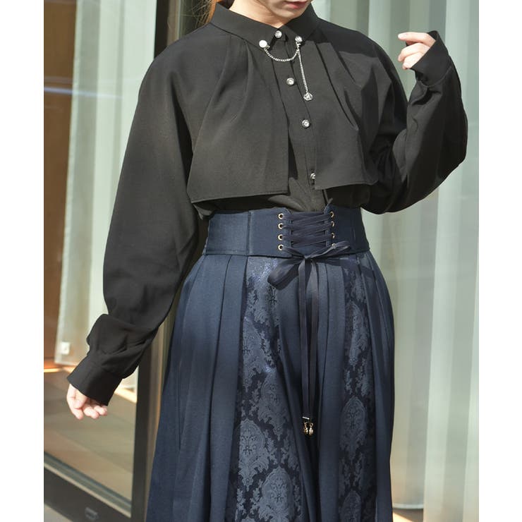 チェーン付オーバーブラウス | axes femme | 詳細画像4 