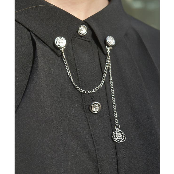 チェーン付オーバーブラウス | axes femme | 詳細画像5 