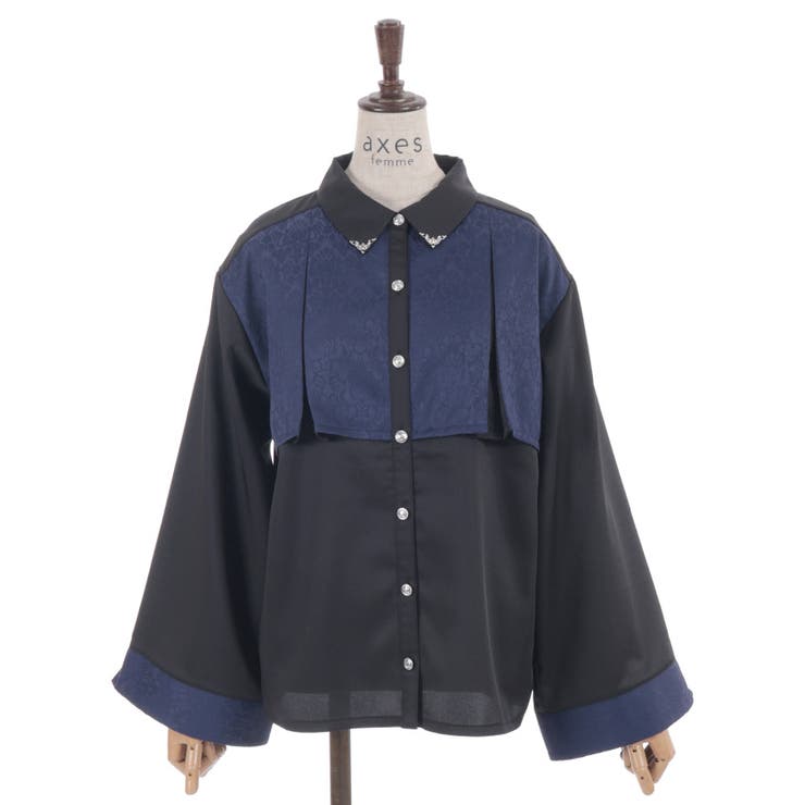 【セットアップ対応】ジャガードブラウス | axes femme | 詳細画像13 