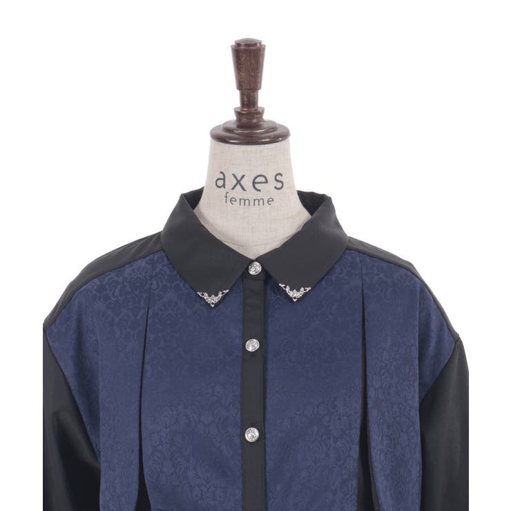 【セットアップ対応】ジャガードブラウス | axes femme | 詳細画像16 