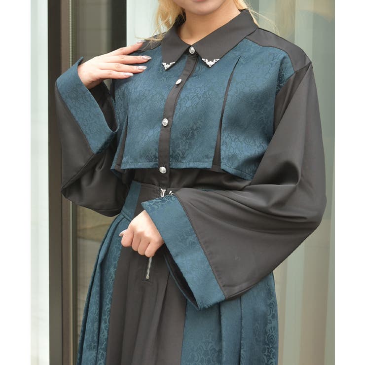 Ｄグリーン | 【セットアップ対応】ジャガードブラウス | axes femme