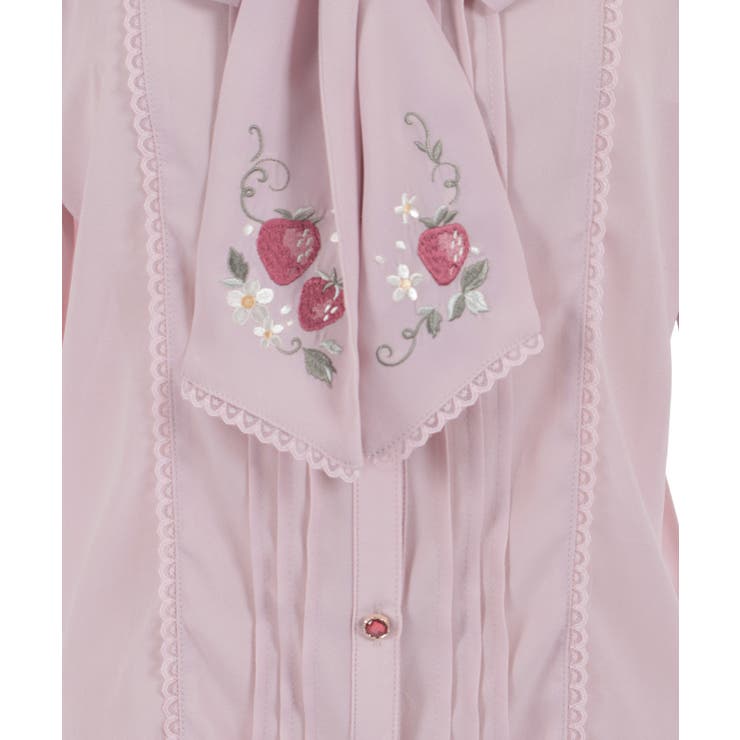 苺刺繍ボウタイブラウス | axes femme | 詳細画像27 