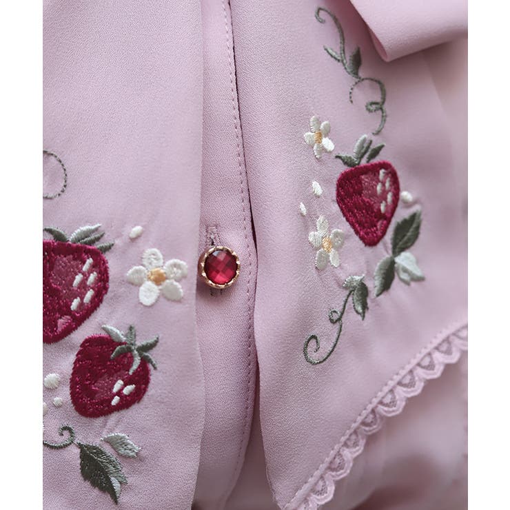 苺刺繍ボウタイブラウス | axes femme | 詳細画像7 