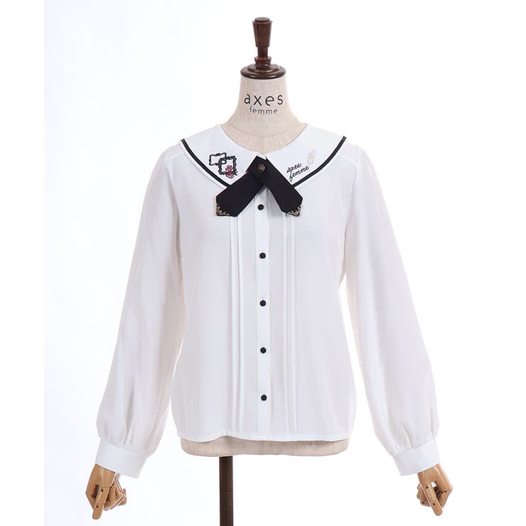 読書の秋刺繍襟ブラウス | axes femme | 詳細画像11 