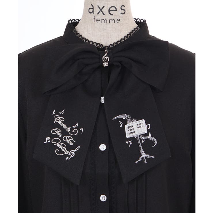 音楽刺繍リボンブラウス | axes femme | 詳細画像27 