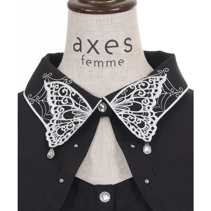 バタフライ襟刺繍ブラウス | axes femme | 詳細画像28 