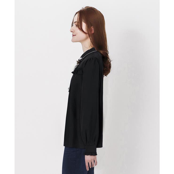 バラブーケ刺繍リボンブラウス[品番：IGAW0001037]｜axes femme