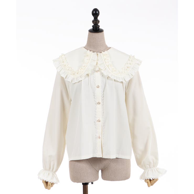 フリルビッグ襟ブラウス[品番：IGAW0002262]｜axes femme（アクシーズ
