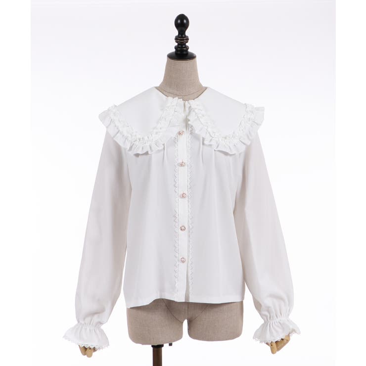 フリルビッグ襟ブラウス[品番：IGAW0002262]｜axes femme（アクシーズ