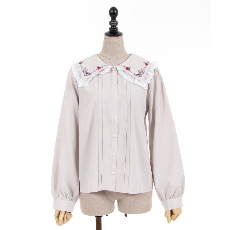 ラ レコルト刺繍襟BL[品番：IGAW0002384]｜axes femme