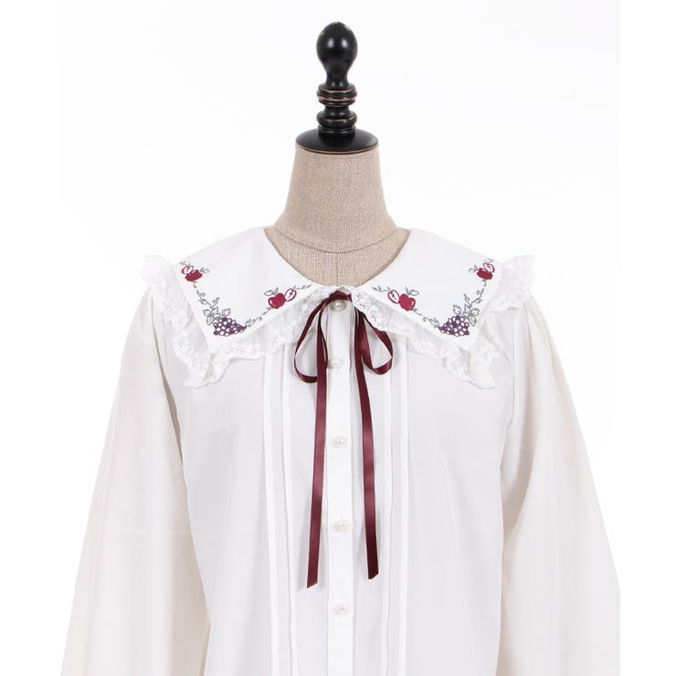 ラ レコルト刺繍襟BL[品番：IGAW0002384]｜axes femme