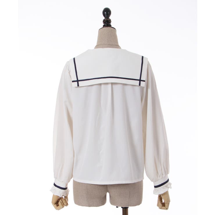 チェックリボン付セーラーBL[品番：IGAW0003132]｜axes femme