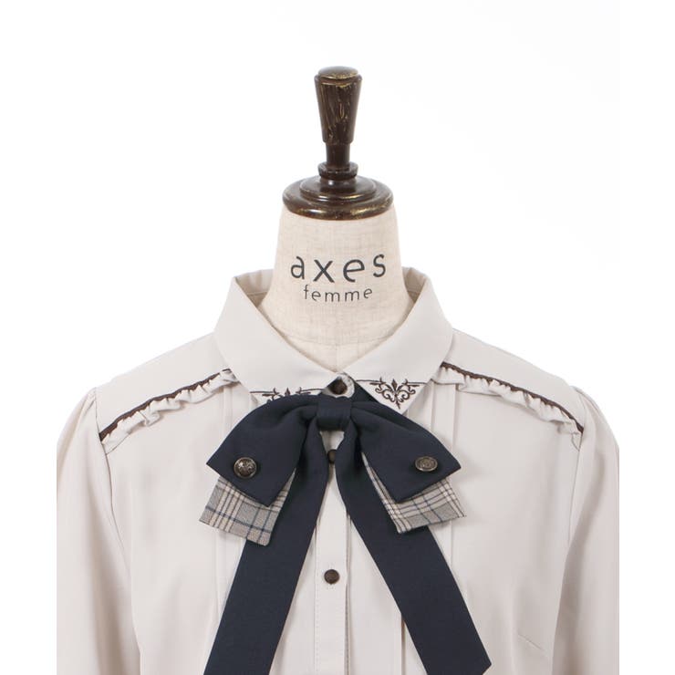 リボンセットブラウス[品番：IGAW0002923]｜axes femme