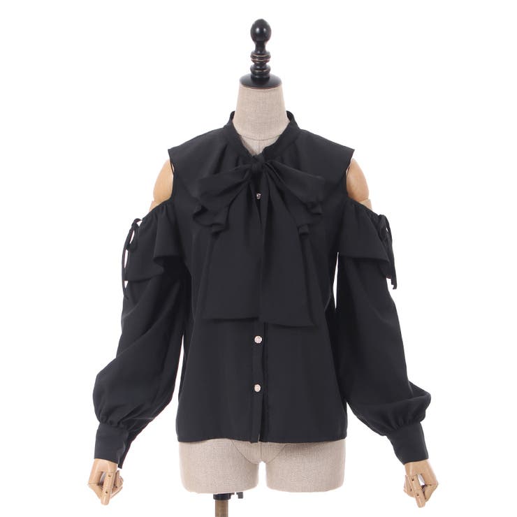 黒 | 2wayオフショルブラウス | axes femme