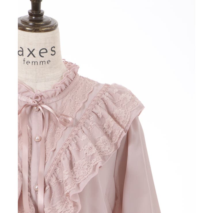 アンティーク風フリルブラウス[品番：IGAW0003483]｜axes femme