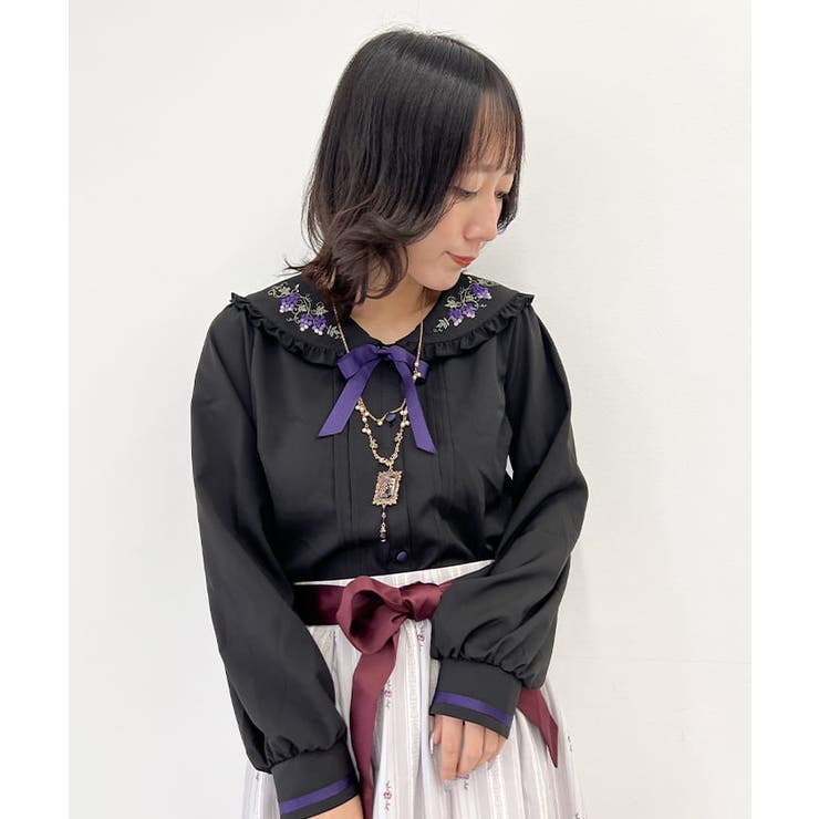 黒 | ヴァンダンジュ刺繍ブラウス | axes femme