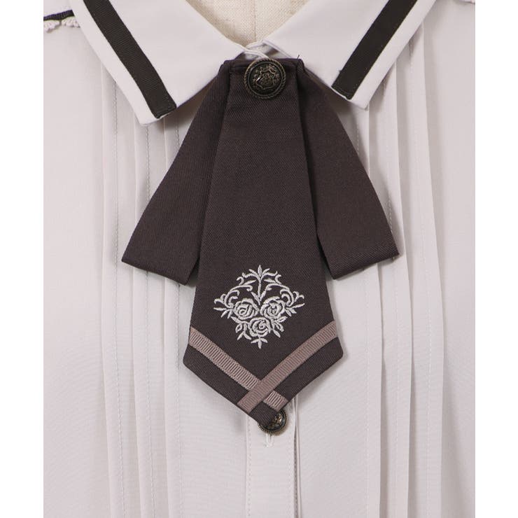 ライン使いタイ付ブラウス[品番：IGAW0004035]｜axes femme