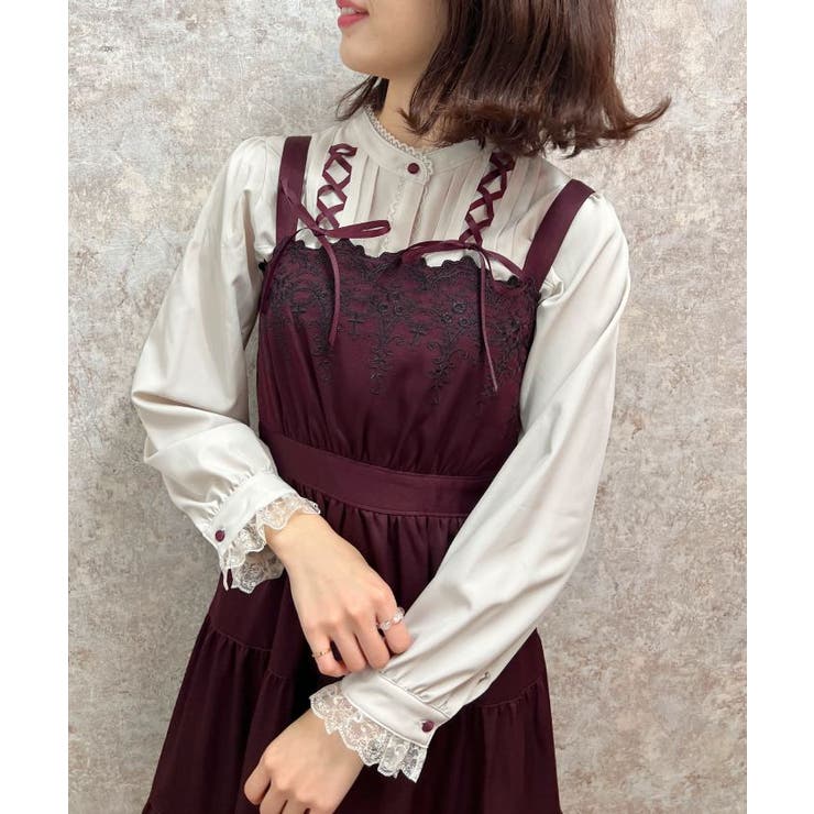 axes femme トップス ブラウス 6着 レディース まとめ売り レースアップデザインブラウス[品番：IGAW0004437]｜axes femme